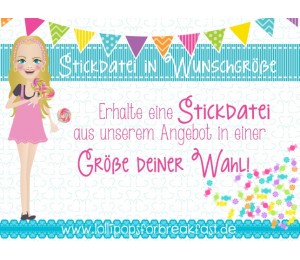 Individualisierte Größe eines Stickmusters